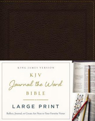 Book KJV, Journal the Word Bible, Large Print, Bonded Leather, Brown, Red Letter Thomas Nelson