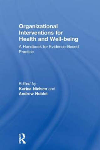 Book Organizational Interventions for Health and Well-being 