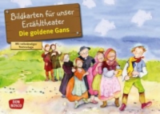 Gioco/giocattolo Die goldene Gans, Kamishibai Bildkartenset Brüder Grimm