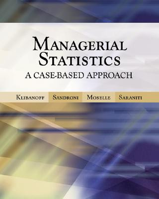 Könyv Managerial Statistics Peter Klibanoff