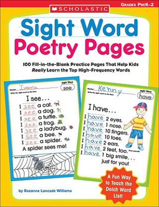 Kniha Sight Word Poetry Pages Rozanne Lanczak Williams