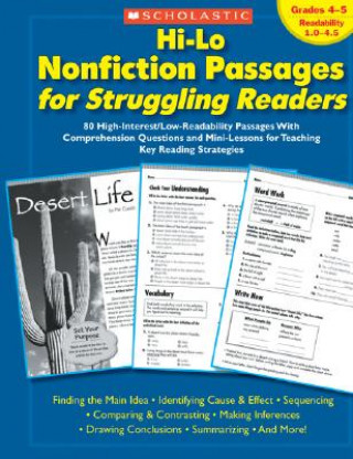 Knjiga Hi-lo Nonfiction Passages for Struggling Readers Scholastic Teaching Resources