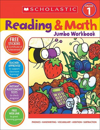 Carte Scholastic Reading & Math Jumbo Workbook Grade 1 Terry Cooper