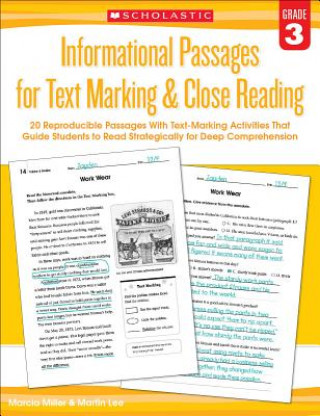 Книга Informational Passages for Text Marking & Close Reading: Grade 3 Marcia Miller