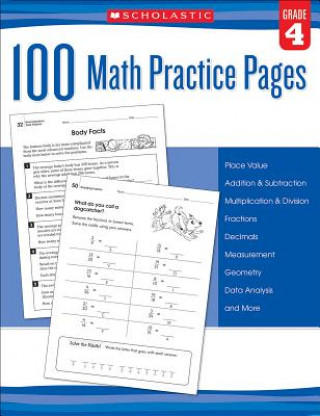 Knjiga 100 Math Practice Pages, Grade 4 Mela Ottaiano