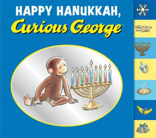 Book Happy Hanukkah, Curious George tabbed board book Emily Flaschner Meyer