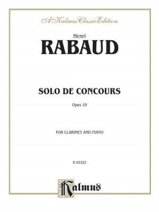 Kniha Solo De Concours, Opus 10 Henri Rabaud