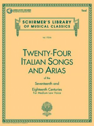 Carte Twenty-Four Italian Songs and Arias of the Seventeenth and Eighteenth Centuries John Keene