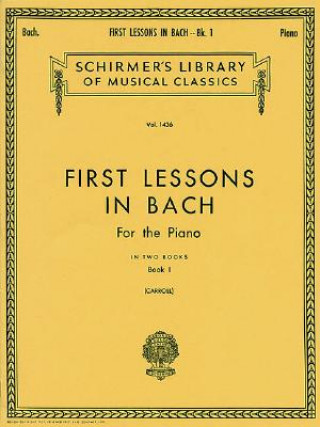 Kniha First Lessons in Bach Johann Sebastian Bach