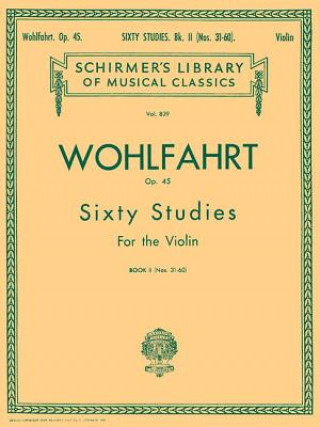 Buch Sixty Studies for the Violin Franz Wohlfahrt