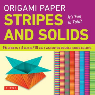 Calendar/Diary Origami Paper - Stripes and Solids 6" - 96 Sheets Tuttle Publishing
