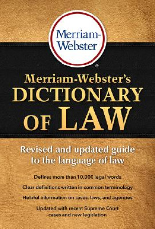 Knjiga Merriam-Webster's Dictionary of Law Merriam-Webster