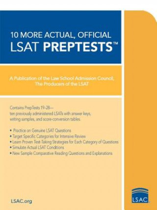 Carte 10 More Actual, Official LSAT PrepTests Law School Admission Council