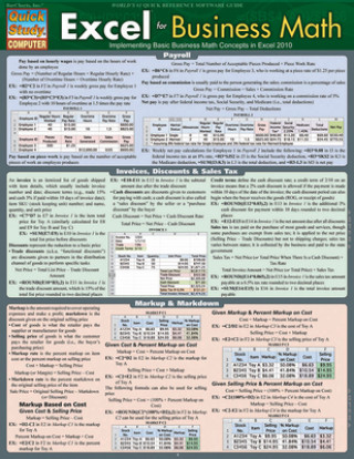 Kniha Quick Study Excel for Business Math Ravi Behara