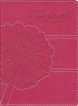 Carte Pink Lux-leather Journal With God Matt 19:26 Christian Art Gifts Inc.