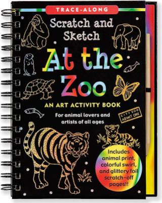 Książka At the Zoo Scratch and Sketch Trace-Along Lee Nemmers