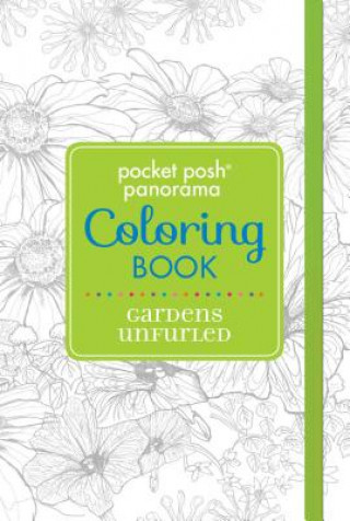 Książka Pocket Posh Panorama Adult Coloring Book - Gardens Unfurled Andrews McMeel Publishing