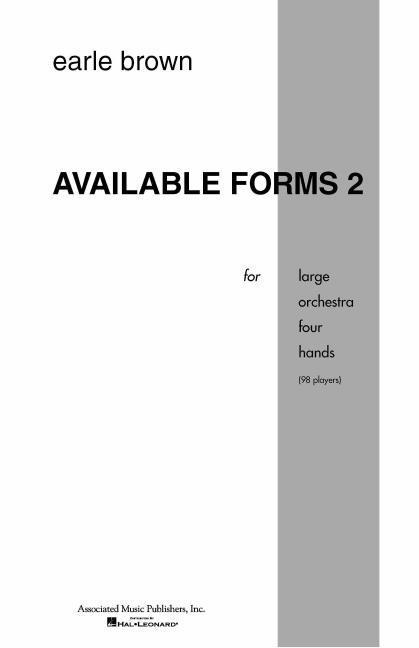 Kniha Available Forms 2 Earle Brown