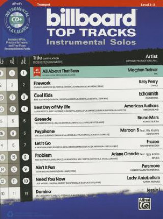 Carte Billboard Top Tracks Instrumental Solos Alfred Publishing Staff
