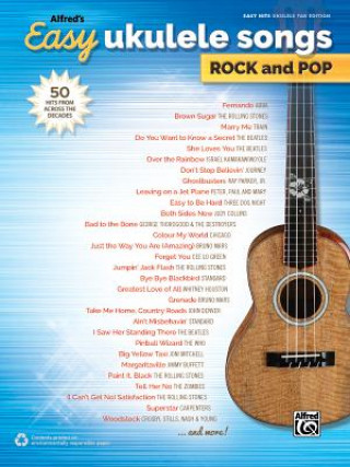 Carte Alfred's Easy Ukulele Songs Rock and Pop Alfred Publishing