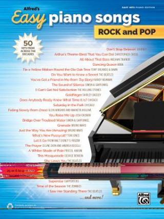 Carte Alfred's Easy Piano Songs Rock and Pop Alfred Publishing