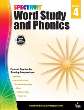 Carte Spectrum Word Study and Phonics, Grade 4 Spectrum