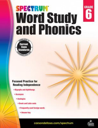 Carte Spectrum Word Study and Phonics, Grade 6 Spectrum