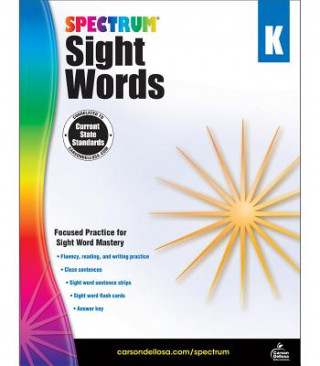 Könyv Spectrum Sight Words, Kindergarten Spectrum