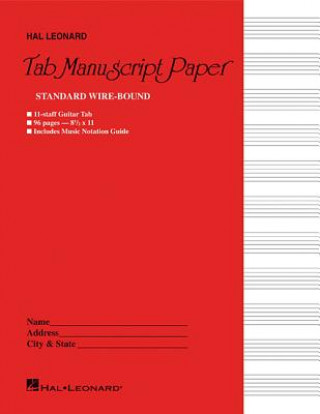Kniha Guitar Tab Manuscript Paper Hal Leonard Publishing Corporation