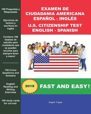 Carte Examen de Ciudadania Americana Espanol y Ingles Angelo Tropea