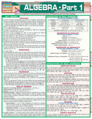 Buch Algebra Part 1 Inc. Barcharts