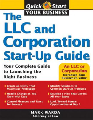 Livre The LLC and Corporation Start-Up Guide Mark Warda