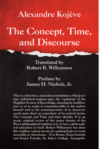 Kniha Concept, Time, and Discourse Alexandre Kojeve