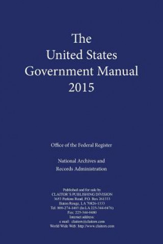 Kniha United States Government Manual National Archives and Records Administration