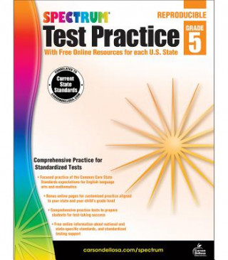 Kniha Spectrum Test Practice, Grade 5 Spectrum