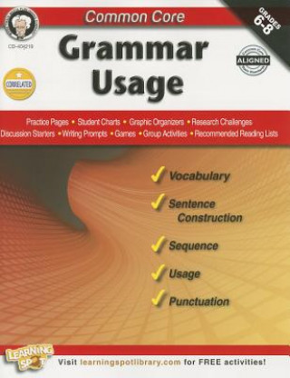 Knjiga Grammar Usage, Grades 6-8 Linda Armstrong