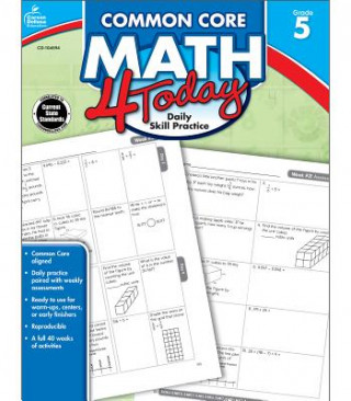 Książka Common Core Math 4 Today, Grade 5 Erin McCarthy