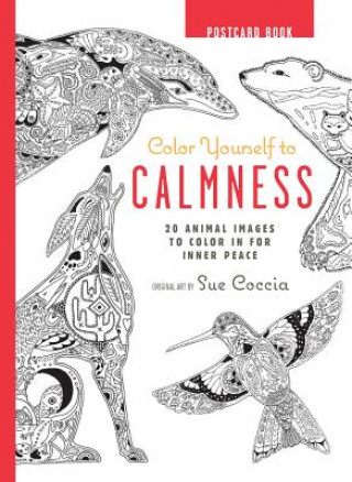 Carte Color Yourself to Calmness Postcard Book Sue Coccia