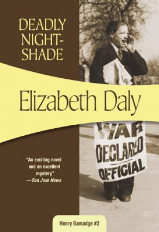 Könyv Deadly Nightshade Elizabeth Daly