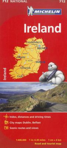 Könyv Michelin Ireland Map 712 Michelin Travel & Lifestyle