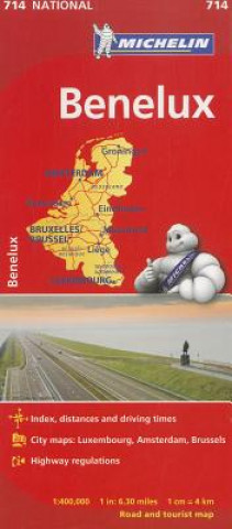 Kniha Michelin Benelux Map 714 Michelin Travel & Lifestyle