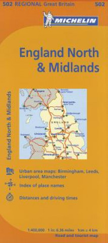 Kniha Michelin Map England North & Midlands Michelin Travel & Lifestyle