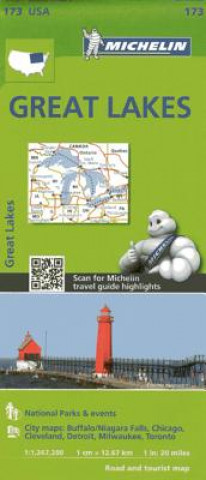 Tiskovina Great Lakes - Zoom Map 173 Michelin Travel Publications