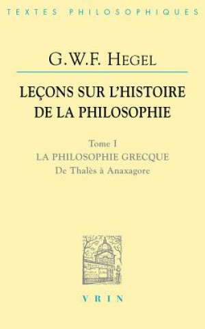 Carte Lecons Sur L'histoire De La Philosophie I Vrin