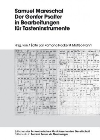 Kniha Samuel Mareschal - Der Genfer Psalter in Bearbeitungen Fuer Tasteninstrumente Ramona Hocker