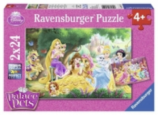 Gra/Zabawka Disney Prinzessin: Beste Freunde der Prinzessinnen. Puzzle 2 x 24 Teile 