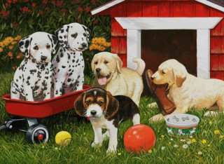 Joc / Jucărie Puppy Party 60 PC Puzzle Ravensburger