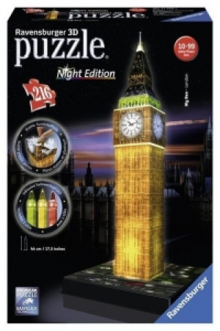 Gra/Zabawka Big Ben bei Nacht 3D-Puzzle 216 Teile 