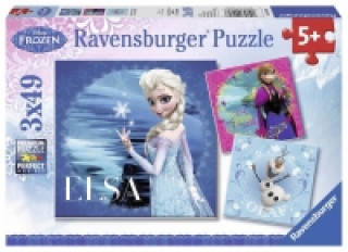 Játék Disney Frozen: Elsa, Anna & Olaf. Puzzle 3 x 49 Teile 