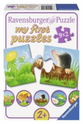 Igra/Igračka Tiere im Garten. Puzzle 9 x 2 Teile 